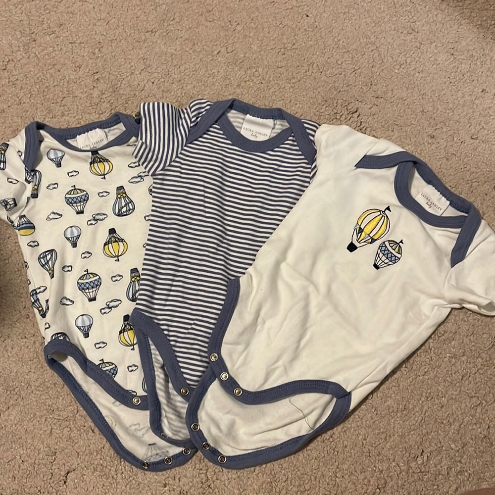 Laura Ashley 3-6M Onesie Bundle (3)